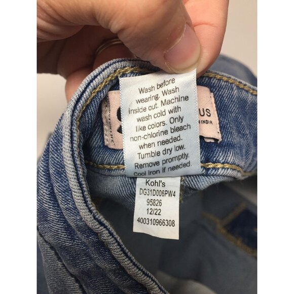 SO Size 14 Plus Girls Adjustable Denim Shorts with Pockets - Picture 5 of 8